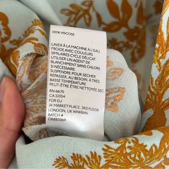 Free People Jumpsuit in Fashion Sky Blue and Burnt Orange Colors Sz 8 - Picture 8 of 8